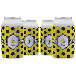 Honeycomb Can Cooler (12 oz) - Set of 4 w/ Name or Text