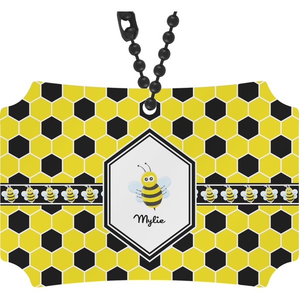 Custom Honeycomb Rear View Mirror Ornament (Personalized)