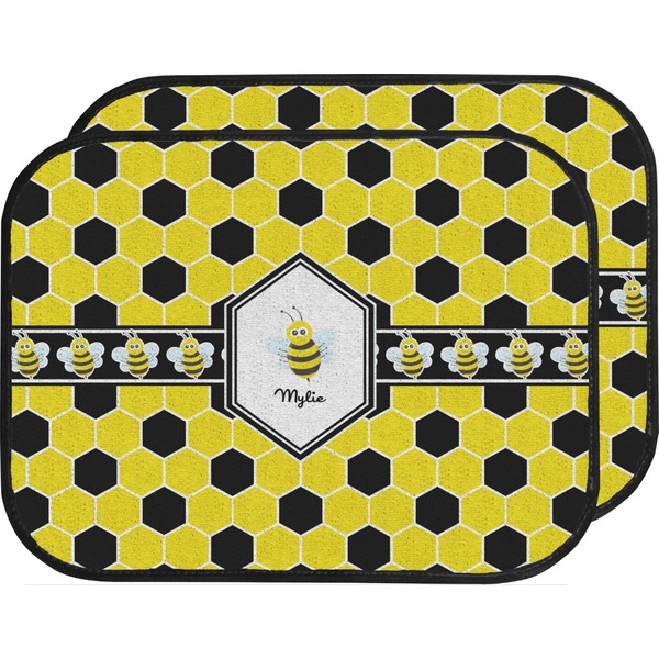 Custom Honeycomb Car Floor Mats (Back Seat) (Personalized)