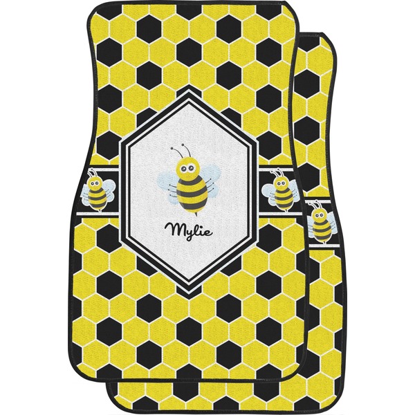 Custom Honeycomb Car Floor Mats (Front Seat) (Personalized)