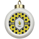 Honeycomb Ceramic Ball Ornament (Personalized)