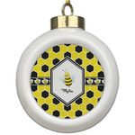 Honeycomb Ceramic Ball Ornament (Personalized)