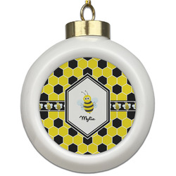 Honeycomb Ceramic Ball Ornament (Personalized)