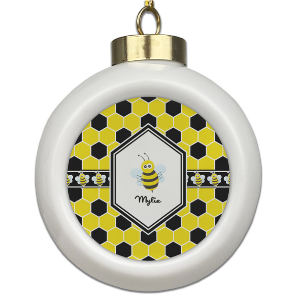 Custom Honeycomb Ceramic Ball Ornament (Personalized)
