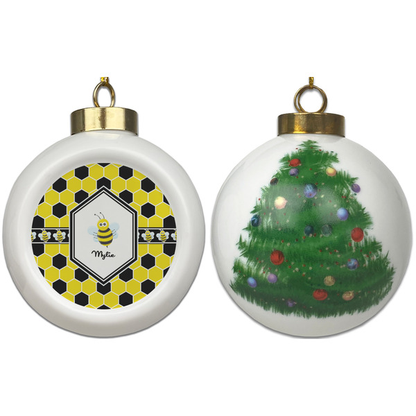 Honeycomb Ceramic Christmas Ornament - X-Mas Tree (APPROVAL)