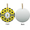 Honeycomb Ceramic Flat Ornament - Circle Front & Back (APPROVAL)
