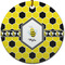 Honeycomb Ceramic Flat Ornament - Circle (Front)