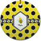 Honeycomb Round Ceramic Ornament w/ Name or Text
