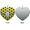 Honeycomb Ceramic Flat Ornament - Heart Front & Back (APPROVAL)