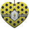 Honeycomb Ceramic Flat Ornament - Heart (Front)