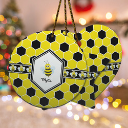 Honeycomb Ceramic Ornament w/ Name or Text