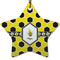 Honeycomb Star Ceramic Ornament w/ Name or Text