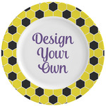 Honeycomb Ceramic Dinner Plates (Set of 4) (Personalized)