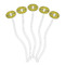 Honeycomb Clear Plastic 7" Stir Stick - Oval - Fan