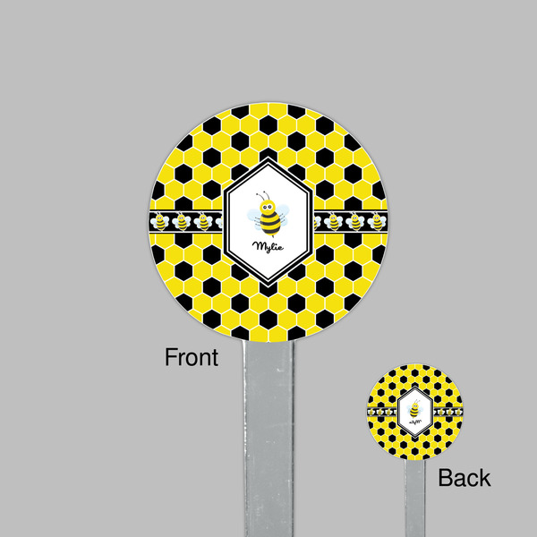 Honeycomb Clear Plastic 7" Stir Stick - Round - Front & Back
