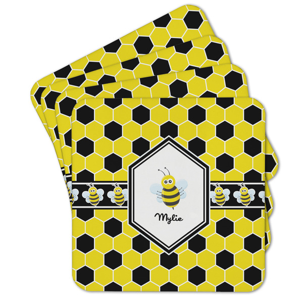 Custom Honeycomb Cork Coaster - Set of 4 w/ Name or Text