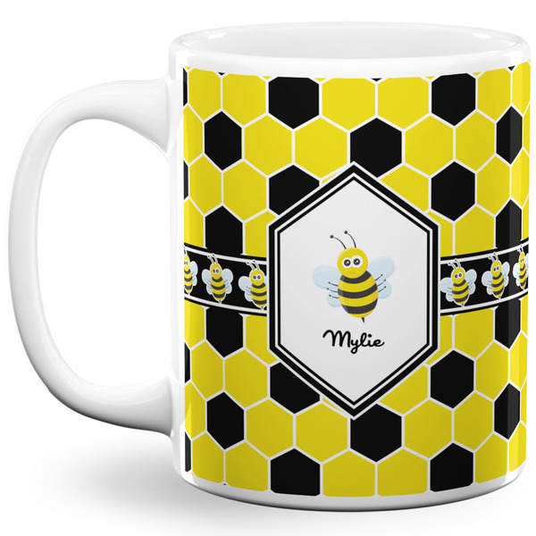 Custom Honeycomb 11 Oz Coffee Mug - White (Personalized)