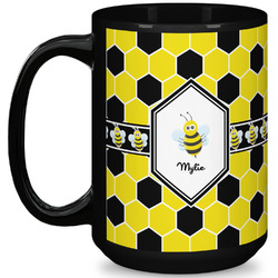 Honeycomb 15 Oz Coffee Mug - Black (Personalized)