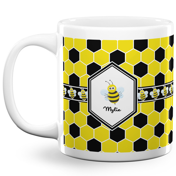 Custom Honeycomb 20 Oz Coffee Mug - White (Personalized)