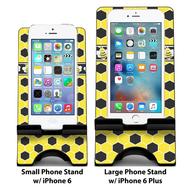 Honeycomb Compare Phone Stand Sizes - with iPhones