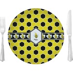 Honeycomb 10" Glass Lunch / Dinner Plates - Single or Set (Personalized)