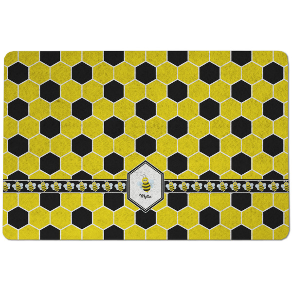 Custom Honeycomb Dog Food Mat w/ Name or Text