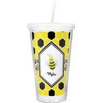 Honeycomb Double Wall Tumbler with Straw (Personalized)
