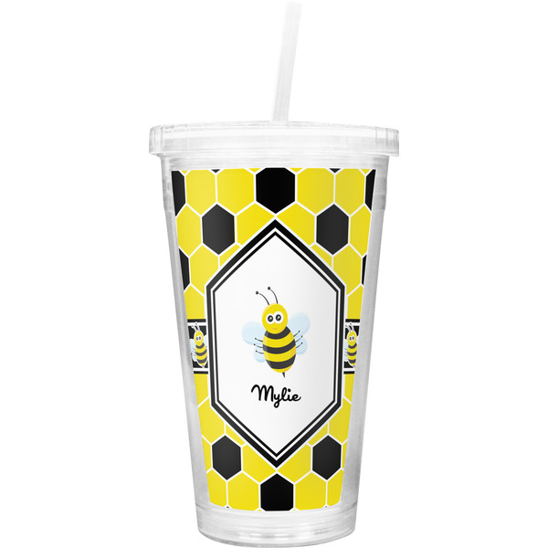 Custom Honeycomb Double Wall Tumbler with Straw (Personalized)