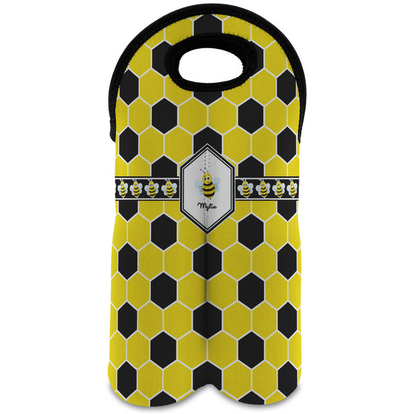 Custom Honeycomb Wine Tote Bag (2 Bottles) (Personalized)