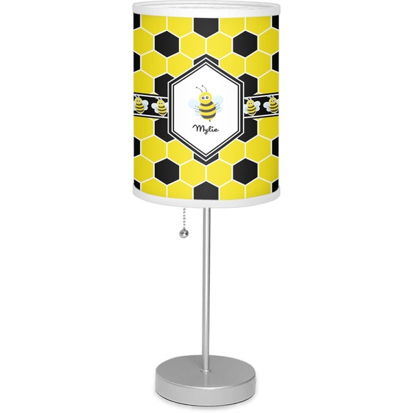 Custom Honeycomb 7" Drum Lamp with Shade Linen (Personalized)