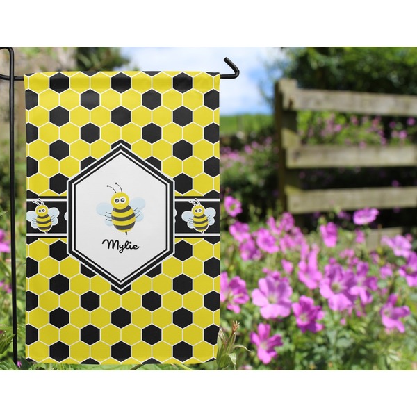 Honeycomb Garden Flag - Outside In Flowers