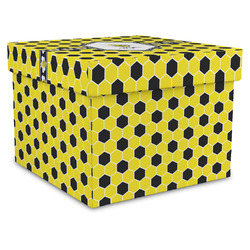 Honeycomb Gift Box with Lid - Canvas Wrapped - X-Large (Personalized)