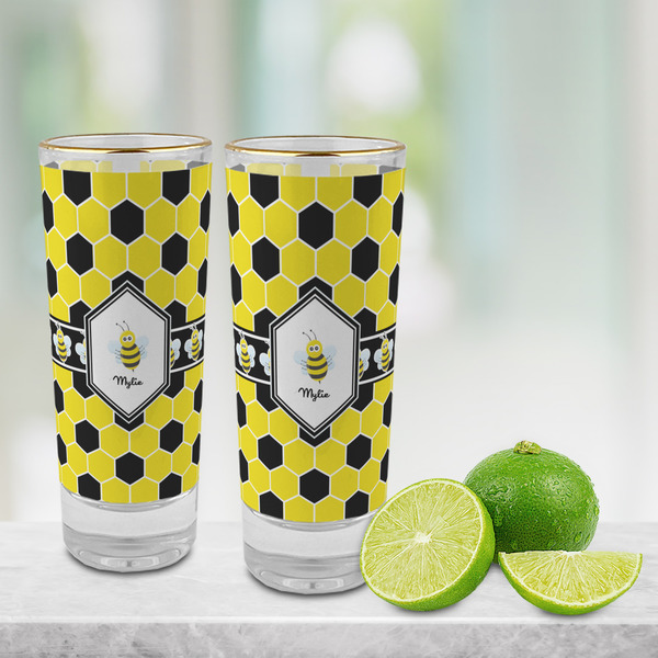 Honeycomb Glass Shot Glass - 2 oz - LIFESTYLE