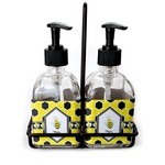 Honeycomb Glass Soap & Lotion Bottle Set (Personalized)