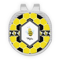 Honeycomb Golf Ball Marker - Hat Clip - Silver