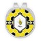 Honeycomb Golf Ball Marker - Hat Clip - Silver