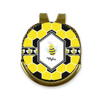 Honeycomb Golf Ball Marker - Hat Clip - Gold