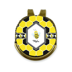 Honeycomb Golf Ball Marker - Hat Clip - Gold