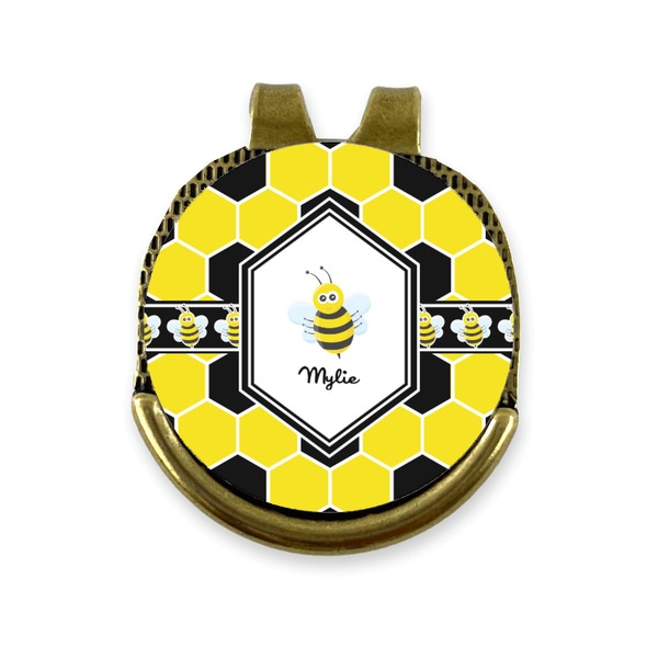 Custom Honeycomb Golf Ball Marker - Hat Clip - Gold