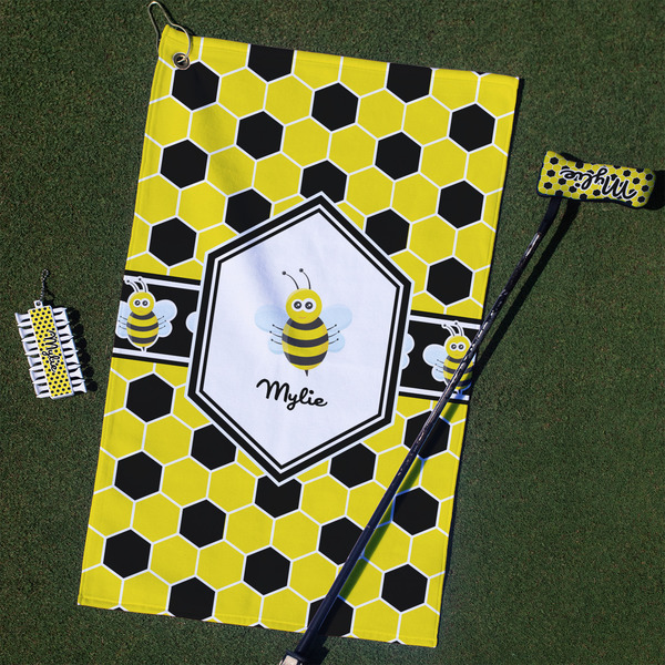 Custom Honeycomb Golf Towel Gift Set (Personalized)