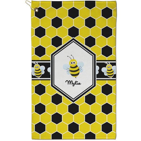 Custom Honeycomb Golf Towel - Poly-Cotton Blend - Small w/ Name or Text