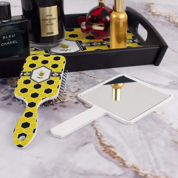 Honeycomb Hair Brush - With Hand Mirror