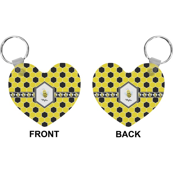 Honeycomb Heart Keychain (Front + Back)