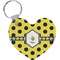 Honeycomb Heart Plastic Keychain w/ Name or Text