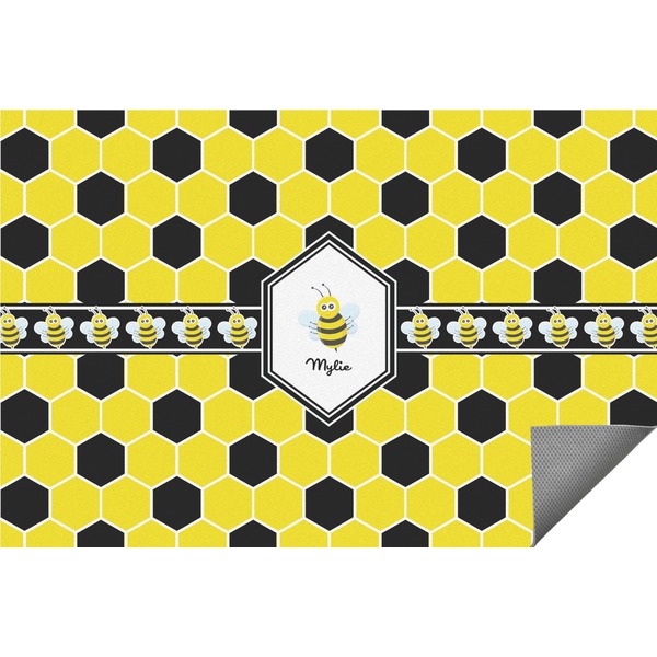 Custom Honeycomb Indoor / Outdoor Rug - 6'x8' w/ Name or Text