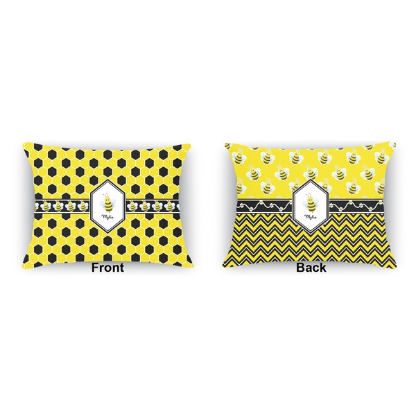 Honeycomb  Indoor Rectangular Burlap Pillow (Front and Back)