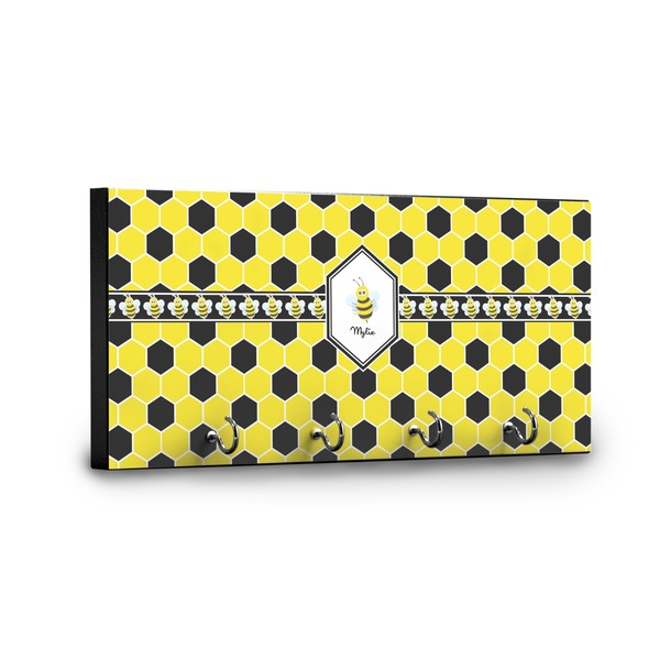 Honeycomb Key Hanger - Front View with Hooks