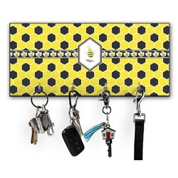 Honeycomb Key Hanger w/ 4 Hooks w/ Graphics and Text
