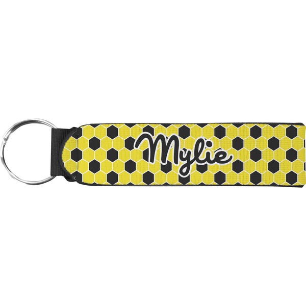 Custom Honeycomb Neoprene Keychain Fob (Personalized)