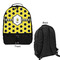 Honeycomb Large Backpack - Black - Front & Back View